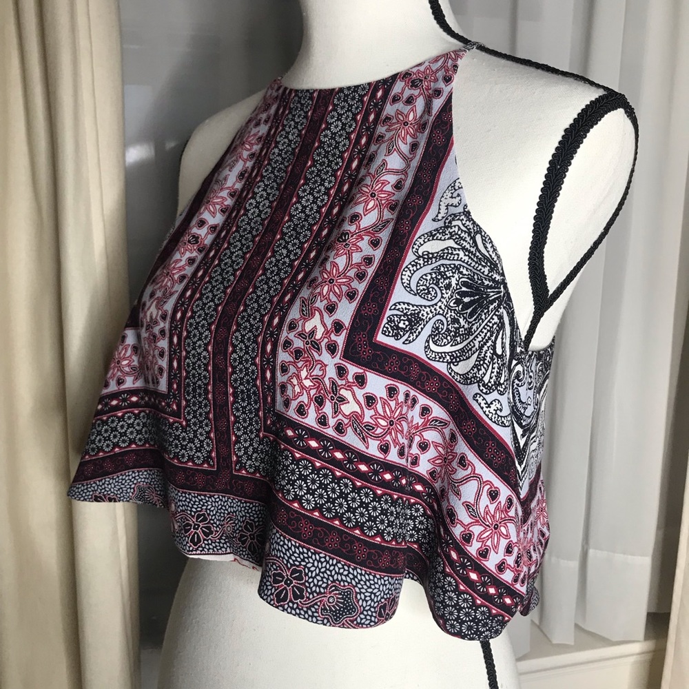 LOVERS + FRIENDS Flowy High Low Cropped Blouse